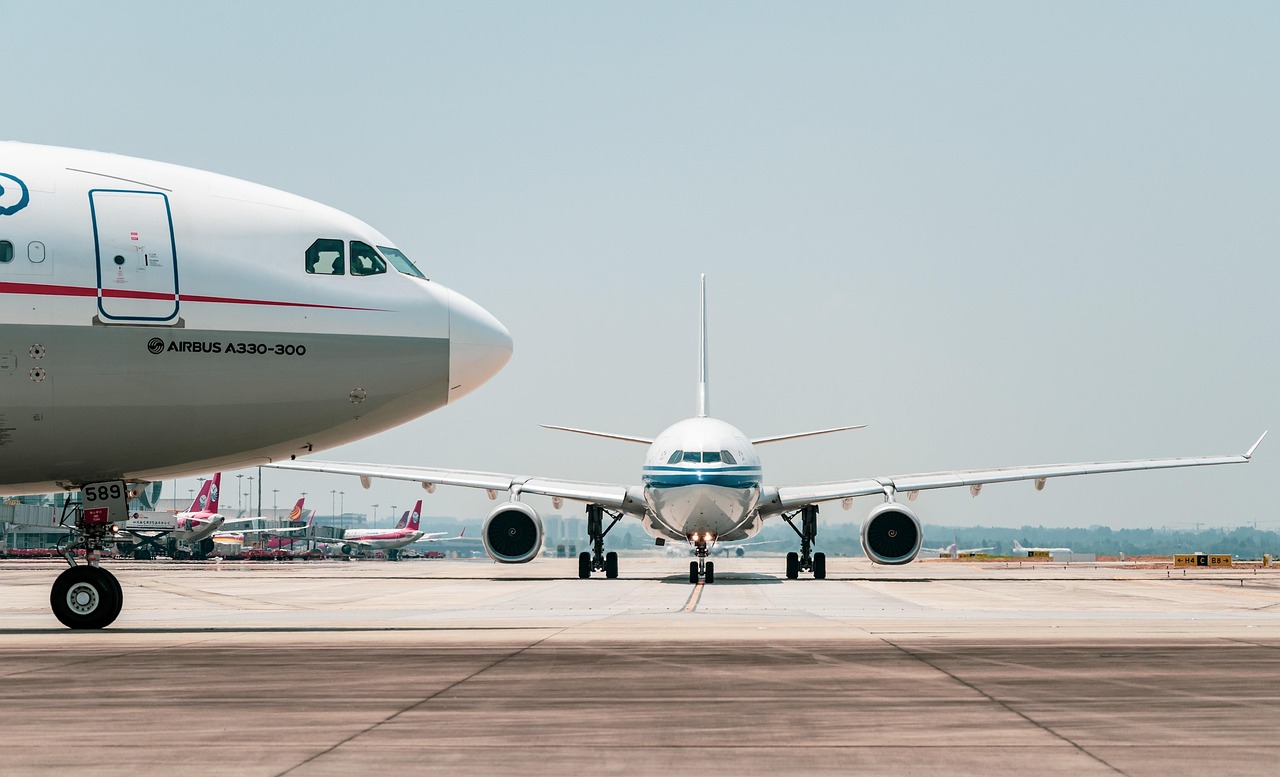Aircraft waiting on the tarmac before a flight to Lapland